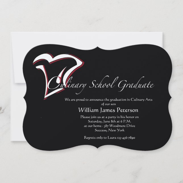 Convite para Licenciamento Escolar de Culinária (Frente)