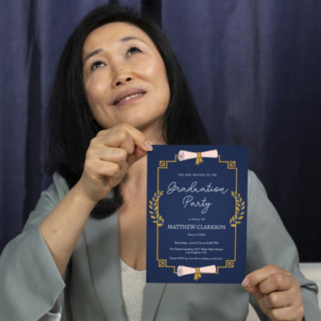 Convite para licenciatura em Diploma e Laurel (Criador carregado)