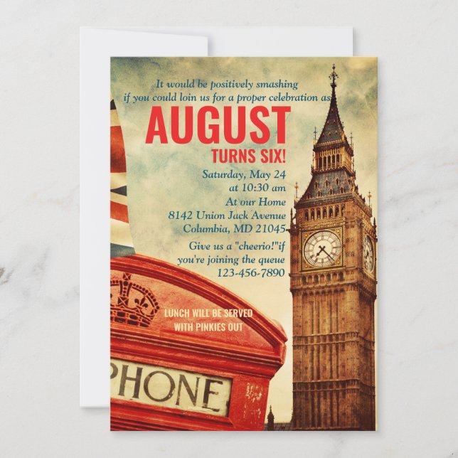 Convite para Londres (Frente)