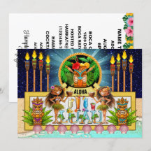 Convite para LUAU - Veja no Verso