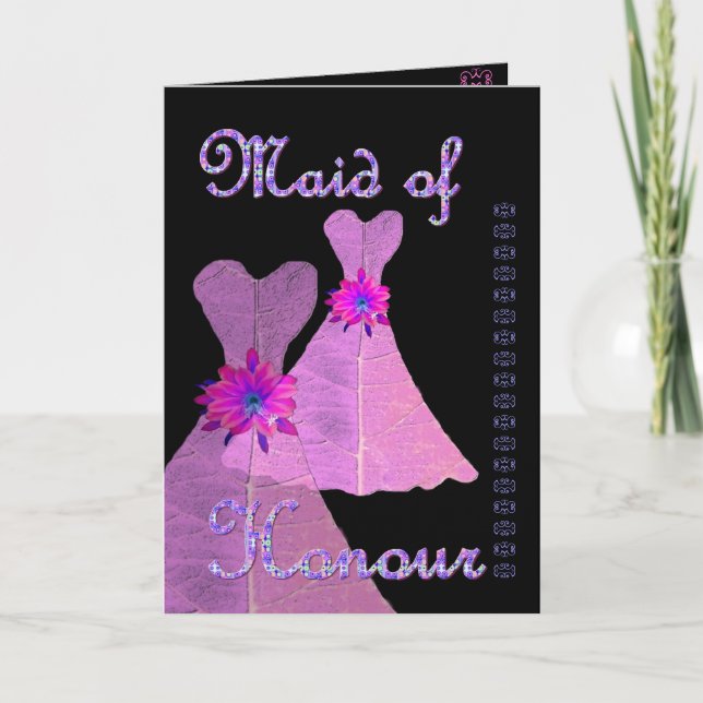 Convite para madrinhas de casamento - Brisos Rosa (Frente)