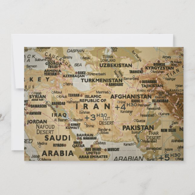 Convite para Mapa do Médio Oriente (Frente)