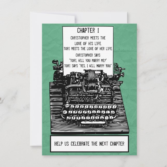 Convite para Máquina de Digitalização Vintage (Frente)