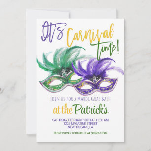 Convite para Mardi Gras