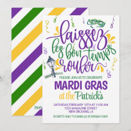 Convite para Mardi Gras
