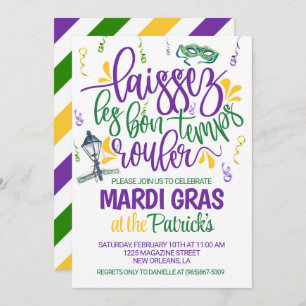 Convite para Mardi Gras