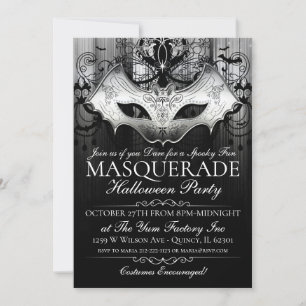 Convite para Mascarada da Festa de Máscara do Bat