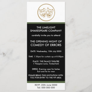 Convite para Máscaras Noturnas de Abertura ou Fec