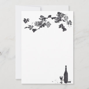 Convite para Menu Vinho