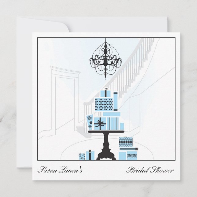 Convite para Mesa de Presente de Casamento de Chás (Frente)