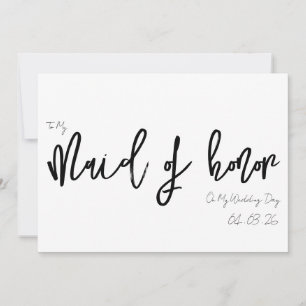 Convite Para Minha Dama de Honra No Meu Casamento Elegante