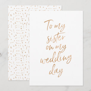 Convite Para minha irmã no dia do meu casamento
