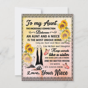 Convite Para Minha Tia Dom, Presente De Girassol Da sobrin