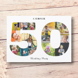 Convite para Modelo de Fotografia de 50º Aniversár<br><div class="desc">Celebrar 50 anos com um convite de colagem de fotos personalizado e de tipo único! Nosso exclusivo design de 50º convite de aniversário é perfeito para comemorar o marco em sua vida. Apresentando uma colagem única das suas fotos favoritas, este convite tornará o seu grande dia ainda mais especial. Certifique-se...</div>