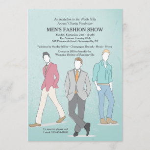 Convite para Modelos de Moda Masculina