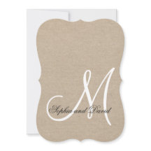 Convite para Monograma Personalizado de Casamento 