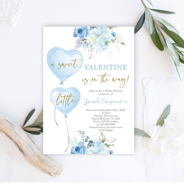 Convite para namorados Chá de fraldas (Criador carregado)