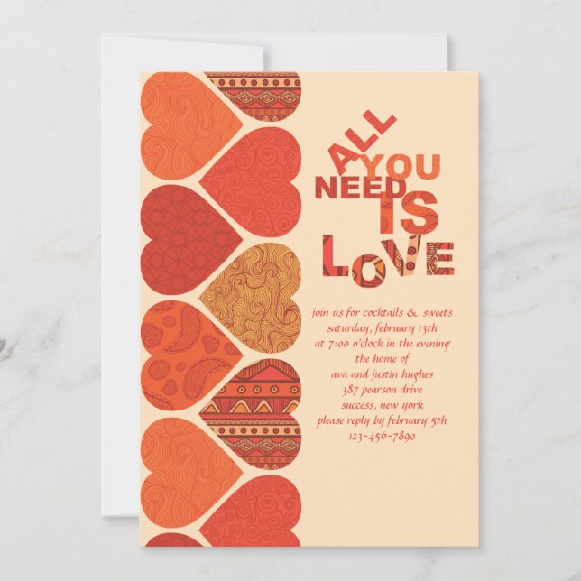 Convite para Namorados Swetheart (Frente)