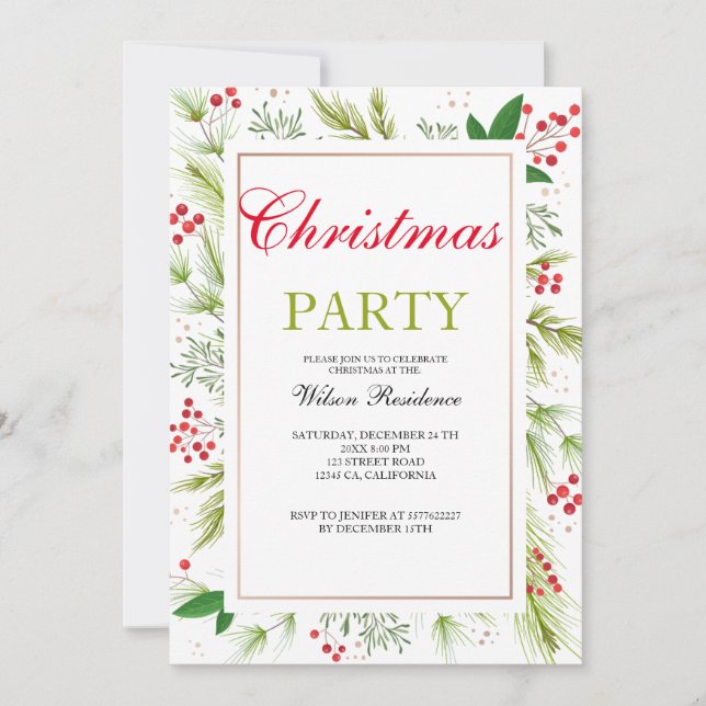 Convite para natais vintages (Frente)