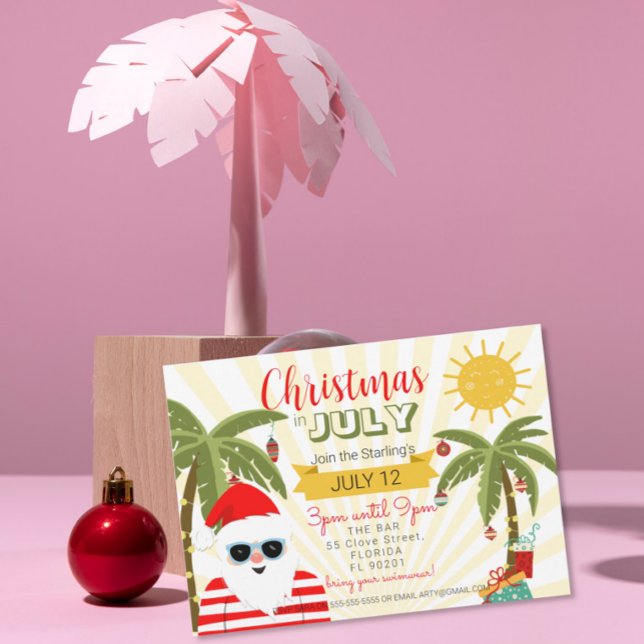Convite para Natal em Julho, Convite para festa de (Criador carregado)