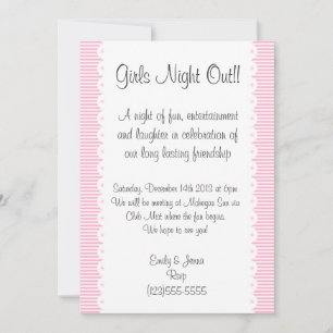Convite para Noite das Meninas Rosa Bebê