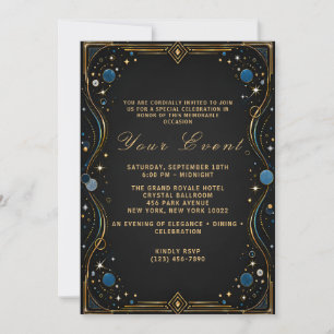Convite para Noite de Celebração de Festa Formal d