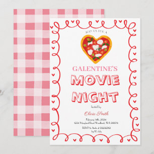 Convite para Noite de Filme Retrô do Galentine's