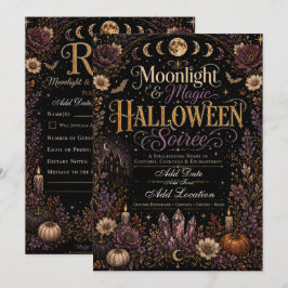 Convite para Noite de Halloween com Luar e Magia