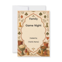 Convite para Noite de Jogos em Família