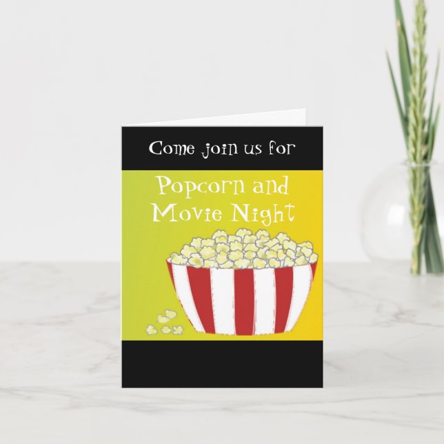 Convite para Noite de Pipoca e Filme (Frente)