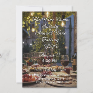 Convite para Noite de Prova de Vinhos