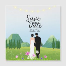 Convite para noiva e noiva de casamento magnético