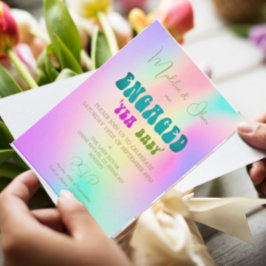 Convite para Noivado Colorida Yea Yea