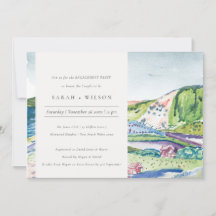 Convite para Noivado de Blush de escape em Montanh