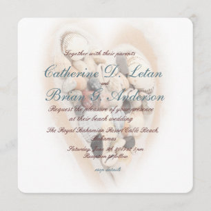 Convite para Noivado de Casamento de Praia de Seas