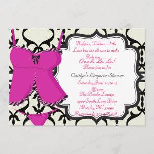 Convite para noivado de Chá de Lingerie