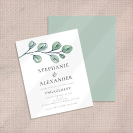 Convite para Noivado Eucalyptus de Sage Orçamentár