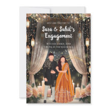 Convite para Noivado Hindu Roka & Punjabi