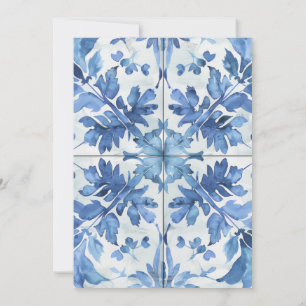 Convite para Noivados de Aquarela Mediterrânica