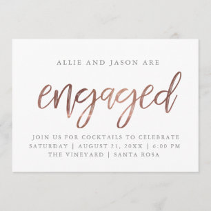 Convite para Noivados  Faux Foil