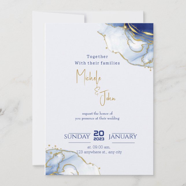 Convite para nossa celebração de casamento (Frente)