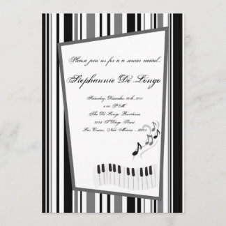 Convite para Notas de Música 5x7