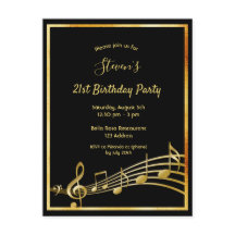 convite para notas de ouro preto aniversário de 21