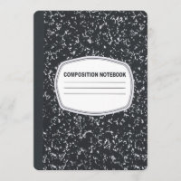 Convite para Notebook de composição personalizável