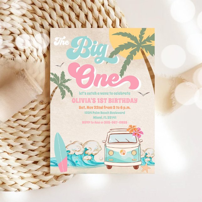 Convite para o 1º Aniversário da Praia Surf (Criador carregado)