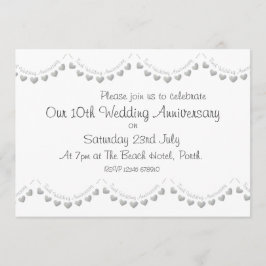 Convite para o 10.º aniversário de casamento