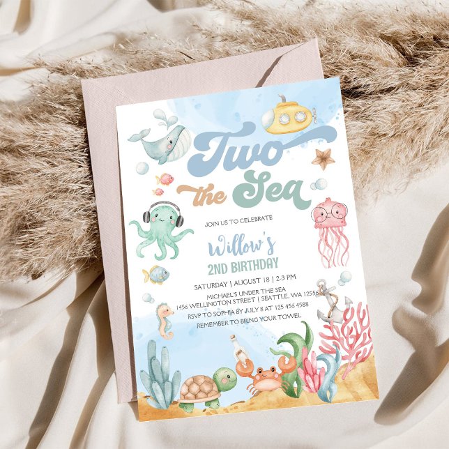 Convite para o 2º Aniversário Debaixo do Mar (Criador carregado)