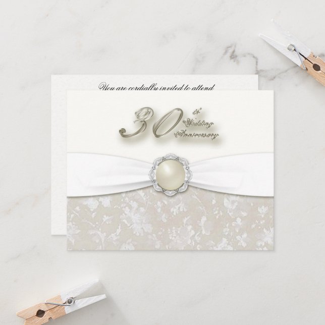 Convite para o 30º Aniversário de Casamento (Frente/Verso In Situ)