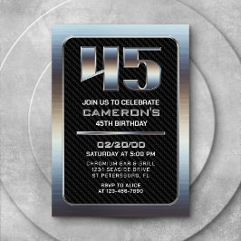 Convite para o 45.o aniversário de homens