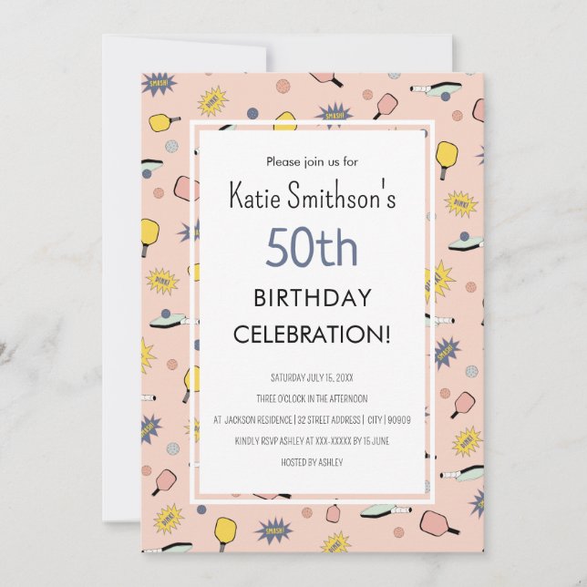 Convite para o 50º aniversário do Festa de Pickleb (Frente)